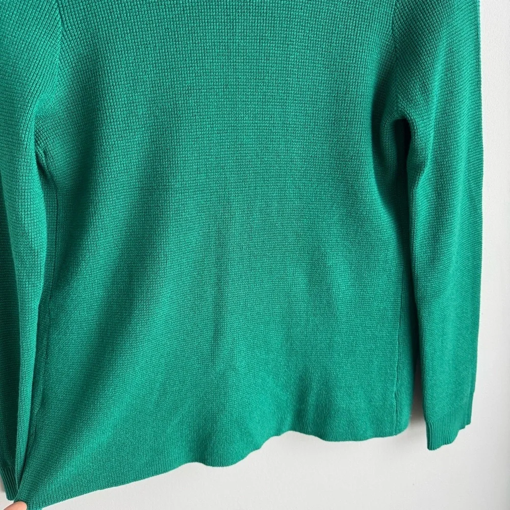 Cyrus Open Front Knit Cardigan Sz S Deep Kelly Green Sweater Classic Capsule EUC - Picture 9 of 11